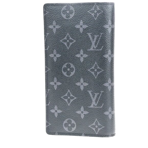 LOUIS VUITTON Portefeuille Brazza Long Wallet Monogram Eclipse BK M61697 70YG550 - Picture 1 of 12